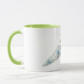 Blue White Floral Carrot Tasse (Links)