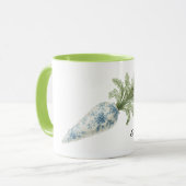 Blue White Floral Carrot Tasse (Vorderseite Links)