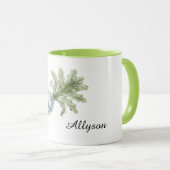 Blue White Floral Carrot Tasse (VorderseiteRechts)