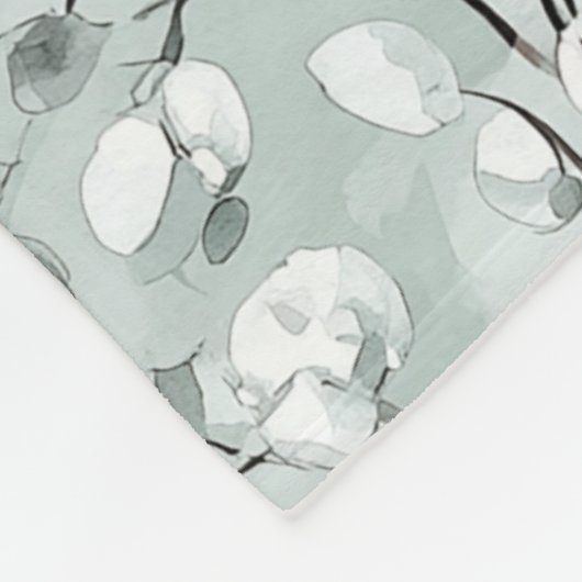 Blue White Floral Dragonflies Fleecedecke (Ecke)