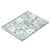 Blue White Floral Dragonflies Notizblock (Linke Seite)