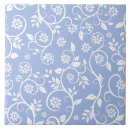 blue &white floral pattern fliese