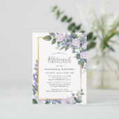 Blue White Floral Retirement Party Einladung Postkarte (Stehend Vorderseite)