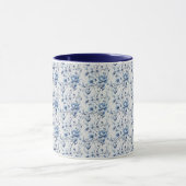 Blue White Floral Toile Chinoiserie WKND Tasse (Zentrum)