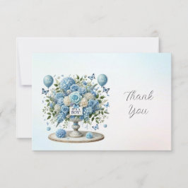 Blue White Floral Vase Danke Karte