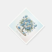 Blue White Floral Vase Napkins Serviette (Ecke)