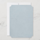 Blue + White Floral Wreath Osterfeier Einladung (Rückseite)