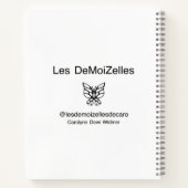 Blue & White Florals Woman Fashion Notizblock (Rückseite)