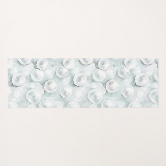 Blue White Flowers  Yogamatte (Rückseite (Horizontal))