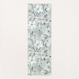 Blue White Flowers Yogamatte