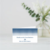 Blue & White Folded Combined Thank You & Terminkarte (Vorderseite)