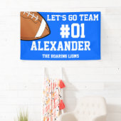 Blue White Football Team Spirit Banner (Insitu)
