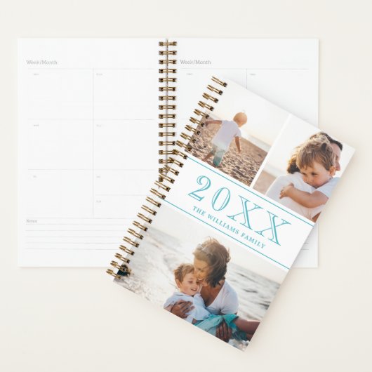 Blue & White Foto Collage Planer (Anzeige)