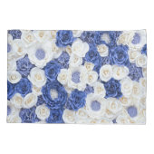 Blue White Fowers Kissenbezug (Rückseite)
