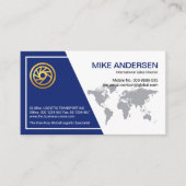 Blue White Frame Global CEO Visitenkarte (Vorderseite)