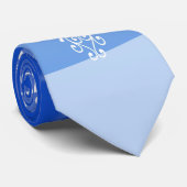 Blue White Frohe Weihnachtsbaumstars Night Light Krawatte (Gerollt)