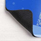 Blue White Frohe Weihnachtsbaumstars Night Light Mousepad (Ecke)