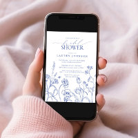 Blue & White Garden Blume Brautparty