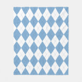 Blue White Geometric Diamond Argyle Pattern Fleecedecke (Vorderseite)
