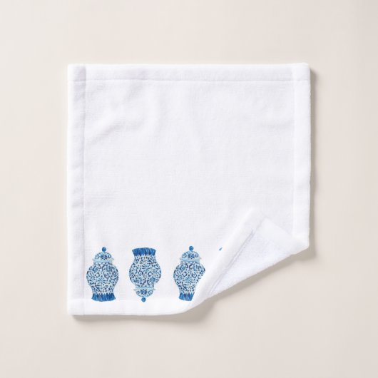 Blue White Ginger Jar Bath Handtuch Set (Waschlappen)