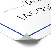 Blue White Ginger Jar Chinoiserie Begrüßung Poster (Ecke)