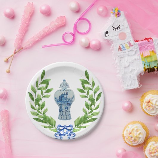 Blue & White Ginger Jar Pappteller (Party)