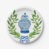 Blue & White Ginger Jar Pappteller (Vorderseite)