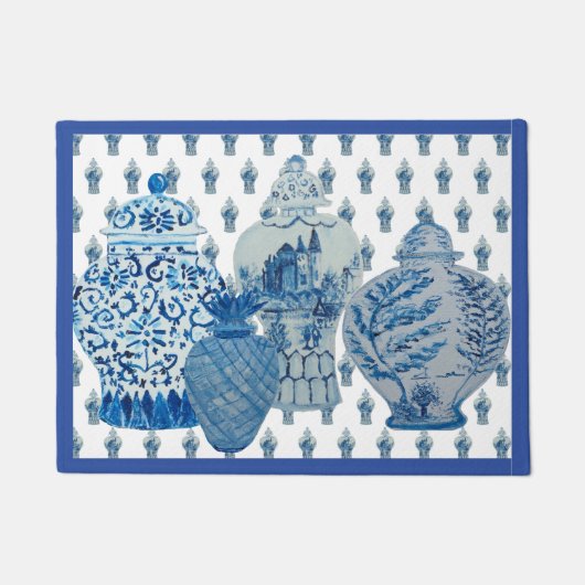 Blue & White Ginger Jars Fußmatte (Vorderseite)