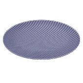 Blue-White Gingham-12in ROUND CUTTING BOARD Schneidebrett (Ecke)
