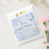 Blue White Gingham Boy Baby Dusche Geschenktütchen (Versiegelt)