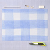 Blue White Gingham Check Seidenpapier (Handwerk)