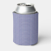 Blue-White Gingham-DRINK CAN COOLER Dosenkühler (Kanne Rückseite)
