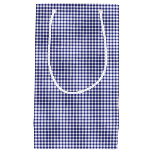 Blue-White Gingham-GIFT BAG Kleine Geschenktüte (Vorderseite)