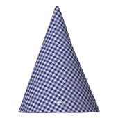 Blue-White Gingham-PAPER PARTY HATS Partyhütchen (Rechts)