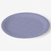 Blue-White Gingham-PAPER PARTY TELLER (Schrägansicht)