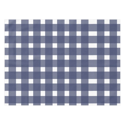 Blue White Gingham Pattern Tischdecke (Vorderseite (Horizontal))