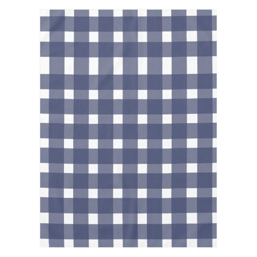 Blue White Gingham Pattern Tischdecke (Vorderseite)