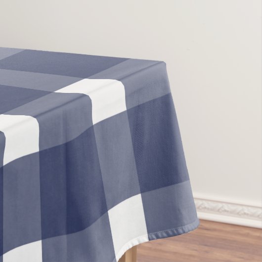 Blue White Gingham Pattern Tischdecke (Beispiel)