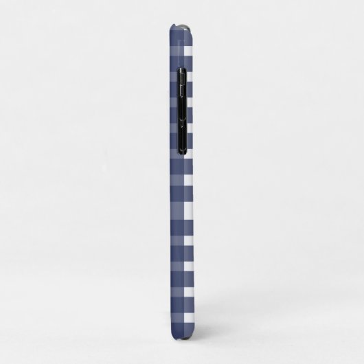 Blue White Gingham Personalisiert Case-Mate iPhone Hülle (Hinten/Links)