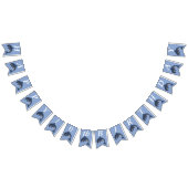 Blue White Glittery Jumping Birthday Dolphin Wimpelkette (Alle)