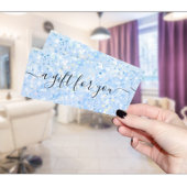 Blue White Glitzer Business Geschenkgutschein