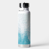 Blue & White Glitzer Ombre Trinkflasche (rechts)