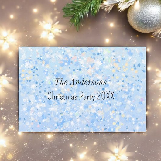 Blue White Glitzern Holiday Birthday Party Seidenpapier