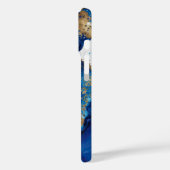 Blue White Gold Marmor Case-Mate iPhone Hülle (Rückseite / Links)