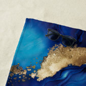 Blue White Gold Marmor Strandtuch (Beispiel)