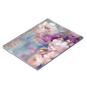 Blue White Gold Purple Floral   Notizblock (Linke Seite)