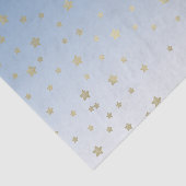 Blue White Gold Stars Geburtstag Seidenpapier (Ausschnitt)