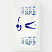 Blue White Golf Player Stil Custom Sports Banner (Vertikal)