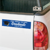 Blue White Graduate Custom Abschluss Autoaufkleber (Auf Lkw)