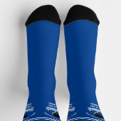 Blue White Graduate Personalisiert 2025 Abschluss Socken (Oben)